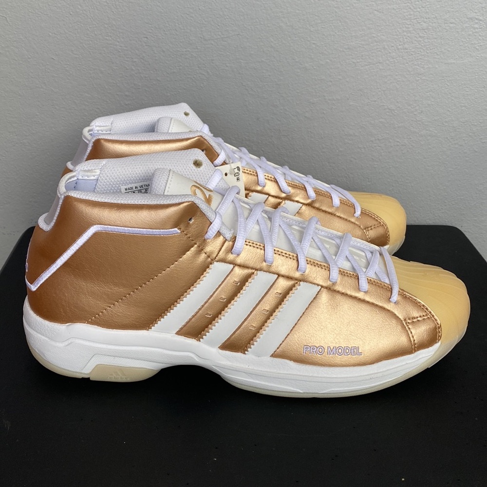 Adidas Pro Model 2G Basketball FV8384 Gold Medal Mens Size 12.5
